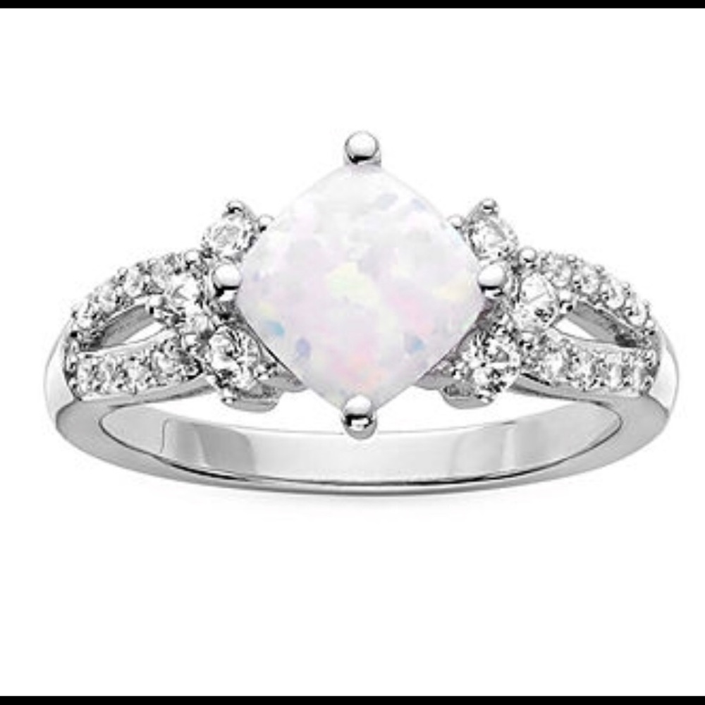 Opal Sterling silver ring